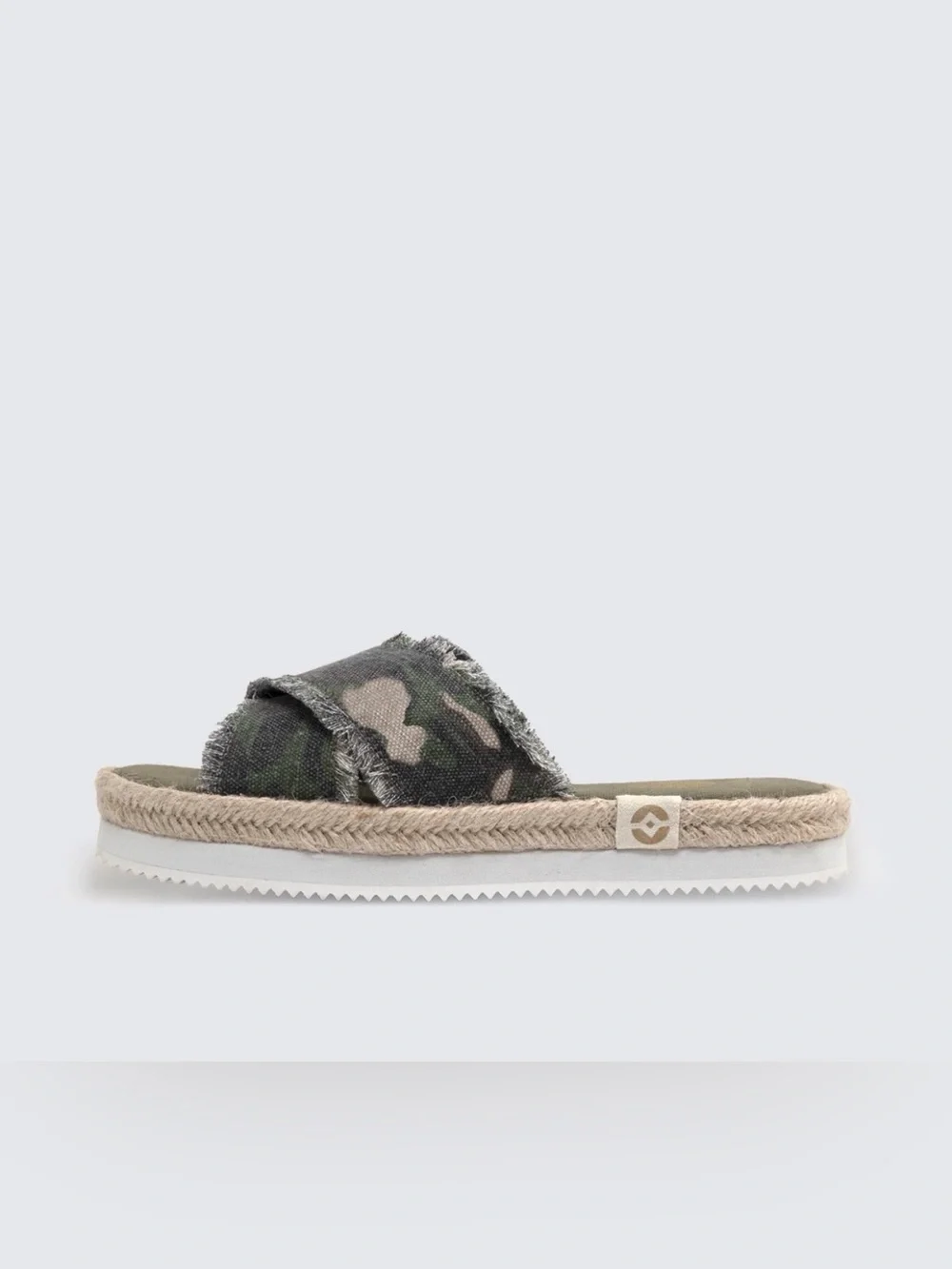 NAHLO Kamala Camo Print Yoga Mat Platform Espadrilles Slides size 7